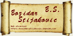 Božidar Stijaković vizit kartica